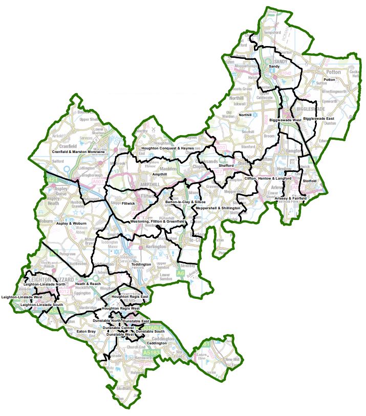 New political map for Central Bedfordshire Bee Local Magazine