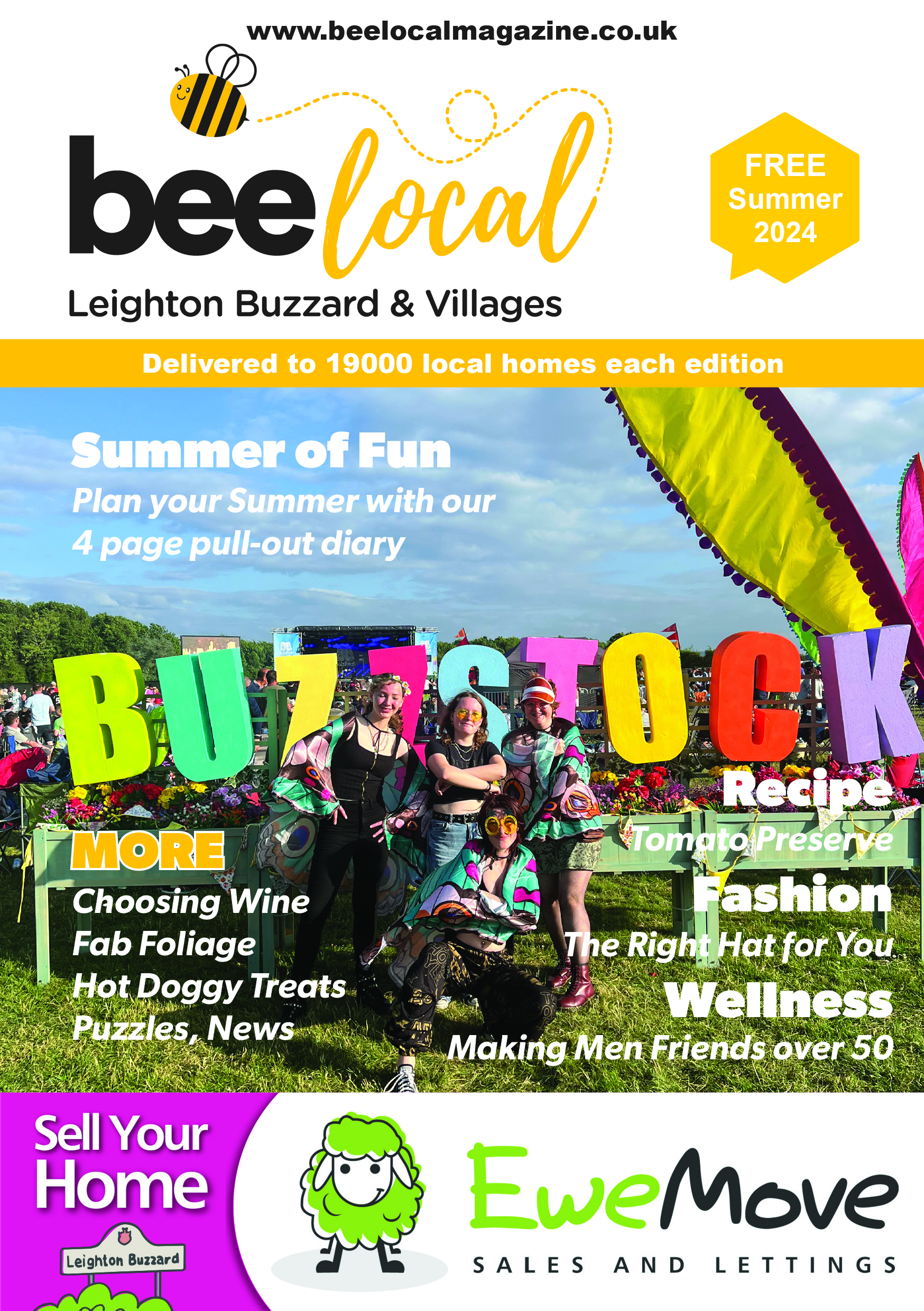 Bee Local Leighton Buzzard magazine front cover Summer of fun 24
