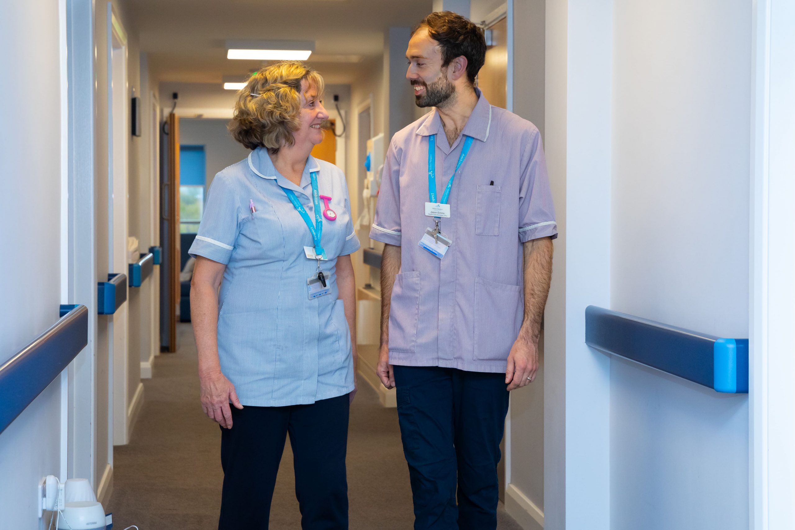 Willen Hospice Staff in corridor