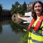 Alex Myer at Grand Union Canal campaign for Leighton Buzzard rivers