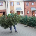 Christmas tree collection in Leighton Buzzard picturing Willen Hospice